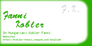 fanni kobler business card